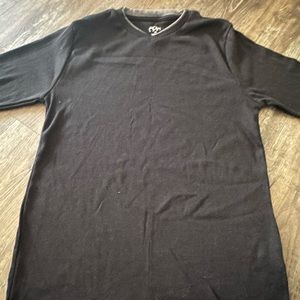 Fox gear plain black long sleeve top with grey neckline